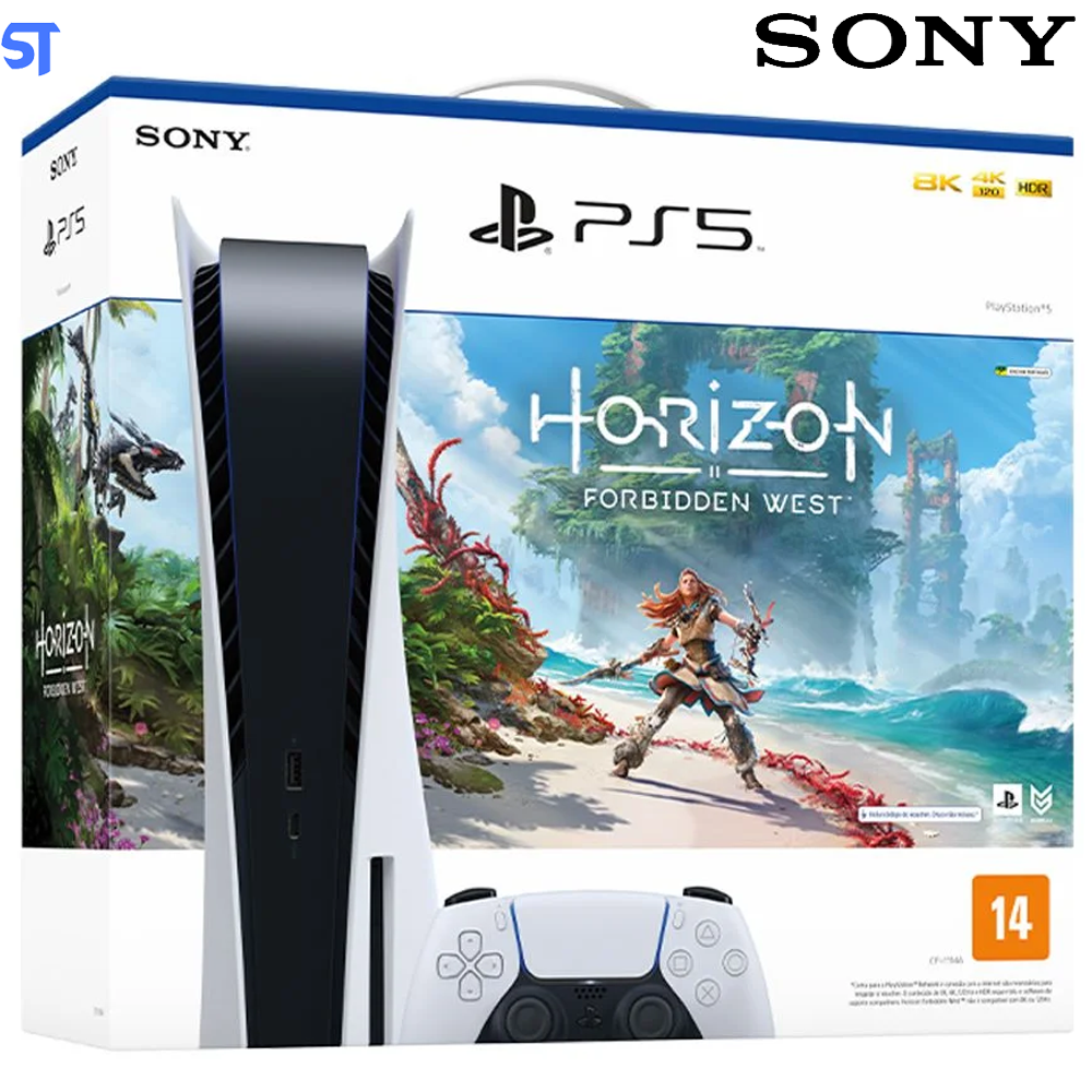 Console PlayStation 5 Sony 825GB SSD + Jogo Horizon Forbidden West Com Controle sem fio DualSense™
