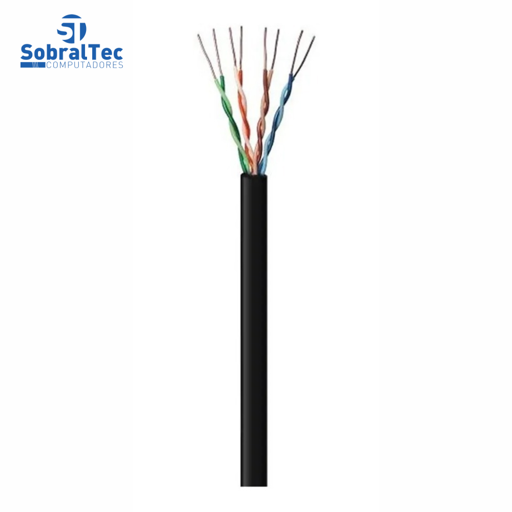 Metro Cabo De Rede CFTV 4PX0,5 CX300M DTS CONNECT PRETO