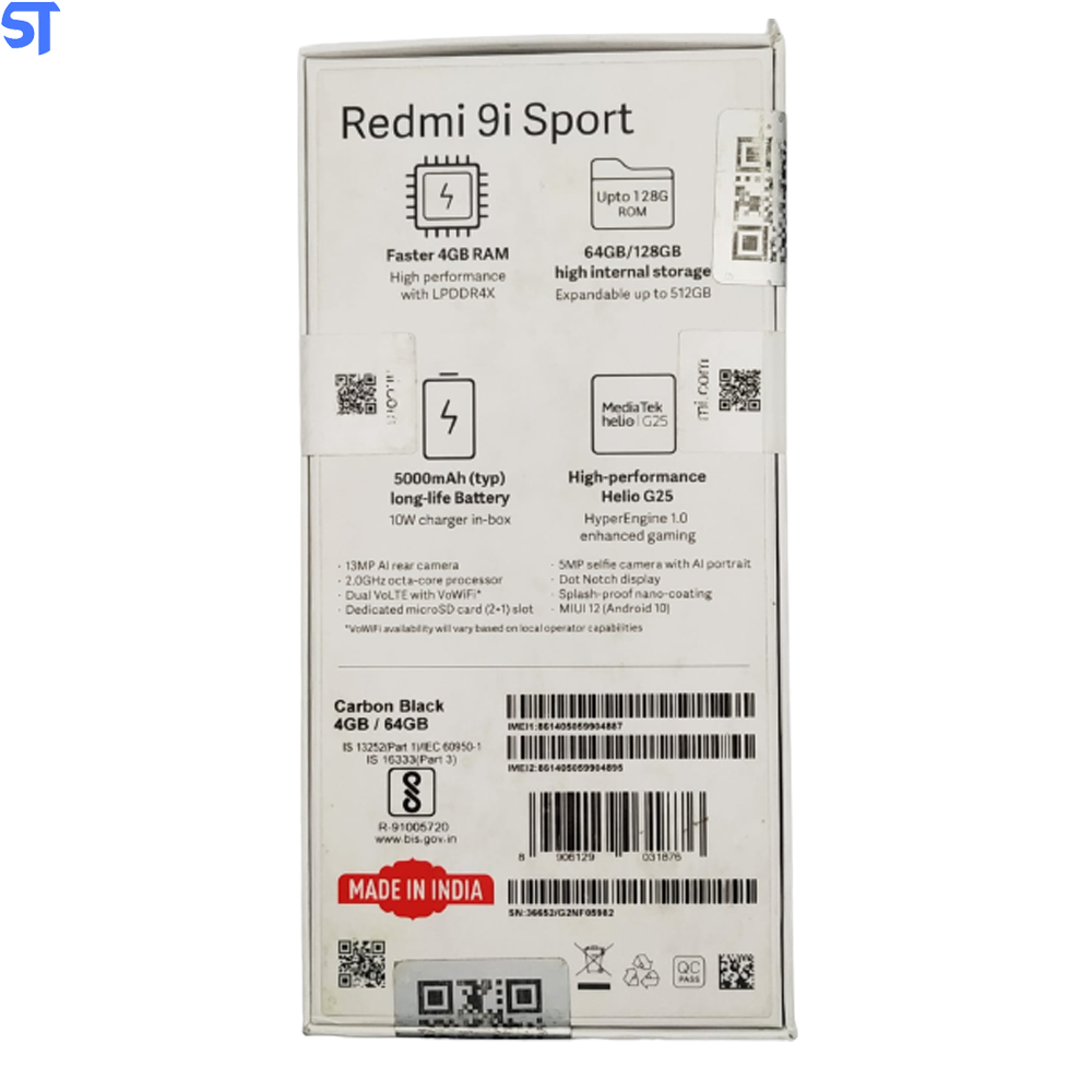 Smartphone Xiaomi Redmi 9i Sport 64 Gb 4gb Ram Dual Sim Preto