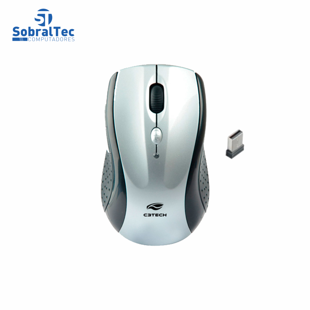 Mouse Sem Fio Wifi 1600dpi Para Computador e Notebook 2.4ghz C3Tech M-w012si