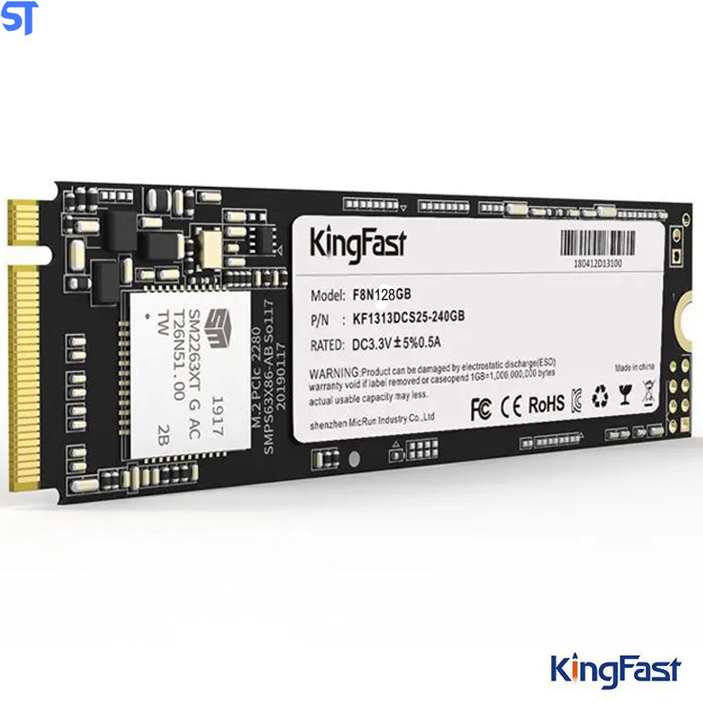 HD SSD M.2 KingFast 128Gb De Armazenamento 2100Mb/s De Leitura E 1700Mb/s De Escrita
