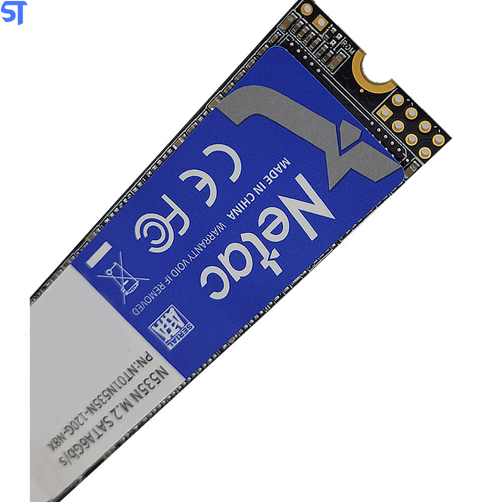 SSD M.2 NVME 120GB Netac 2400Mb/s Leitura 1700Mb/s Escrita