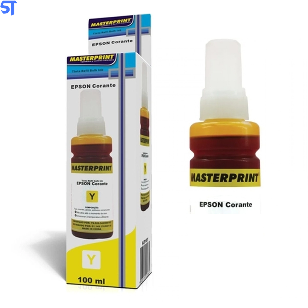 Refil de Tinta Epson Corante MP 664/673 Amarelo 100ML Masterprint Para Ecotank Epson