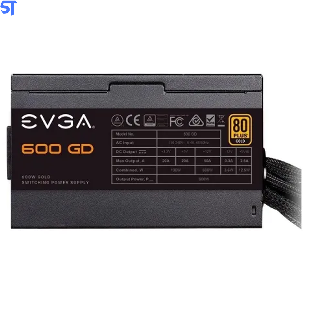 Fonte ATX Gamer 600W Real 80+ Plus EVGA GOLD