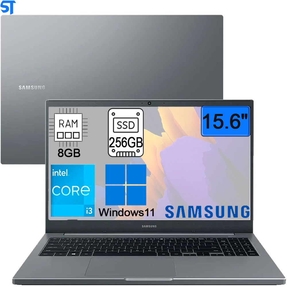 Notebook Samsung Book Intel Core i3-1115G4 11ª Geração -8GB -256GB SSD 15.6