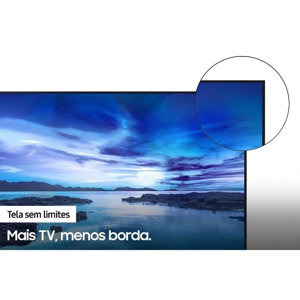 Smart TV 60" UHD 4K Samsung 60AU7700, Processador Crystal 4K, Tela sem limites, Visual Livre de Cabos, Alexa built in, C
