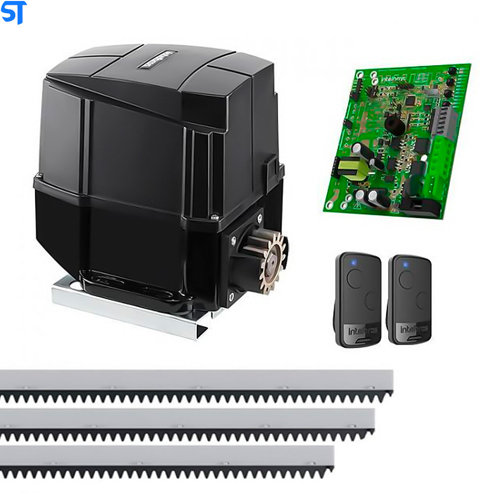 Conjunto Kit Motor Automatizador de Portão Intelbras DI 1600 Industrial 1600Kg Completo