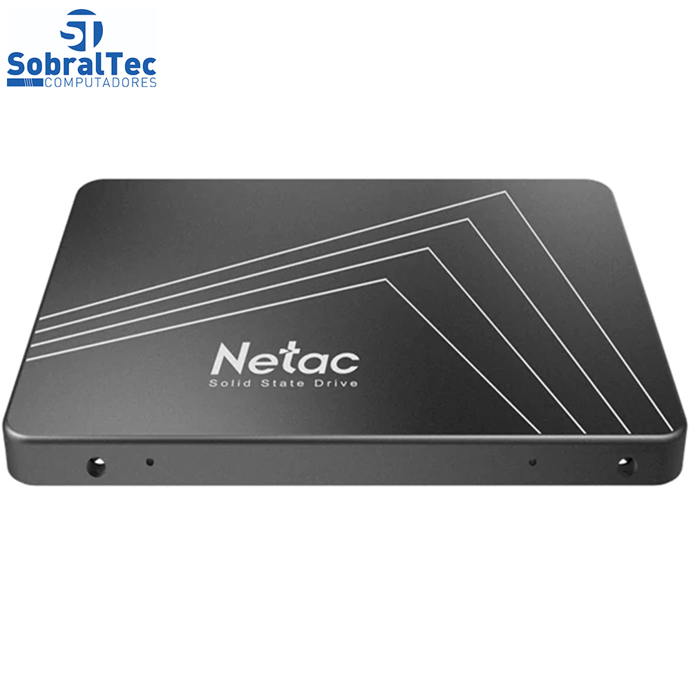 HD SSD 512GB Netac Sata 3 560mb/s para Leitura e 510mb/s para Gravação Black
