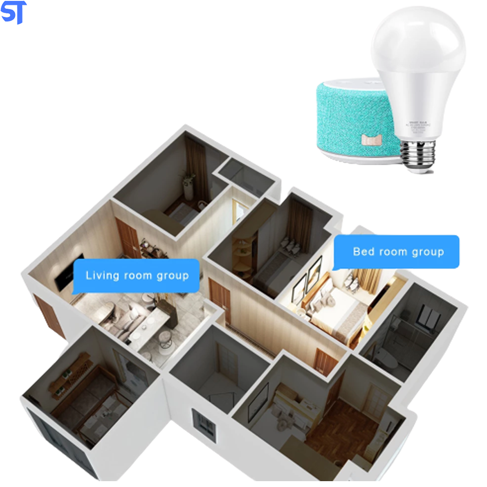 Lâmpada Inteligente Com RGB Controle Por Voz Google Assistant e Alexa Integrada- Avatto 15w
