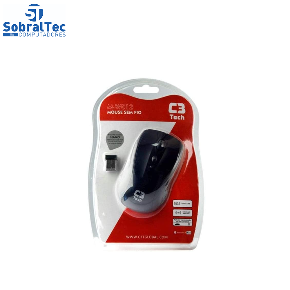 Mouse Sem Fio Rc Nano M-w012bk V2 C3t
