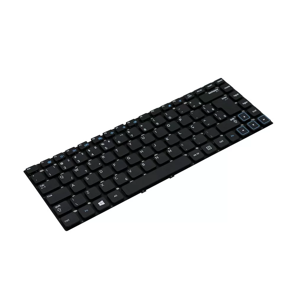 Teclado Notebook Samsung Np300E4A Preto Br Uk Style -Sem Frame - 2 Holes In Flat