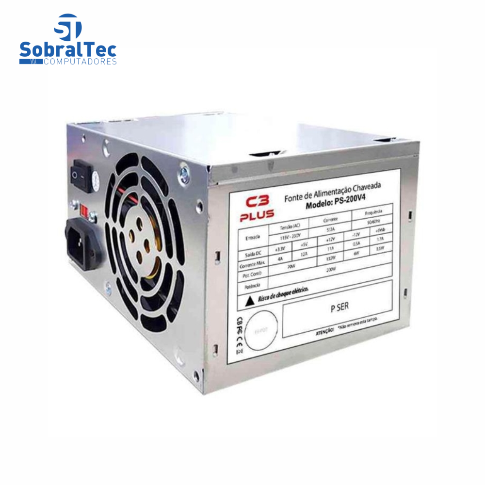 Computador Celeron Dual Core 2,6Ghz -HD SSD 128GB - Memória Ram 4GB- Micro- ATX MT-11BK C3Plus- Windows 10