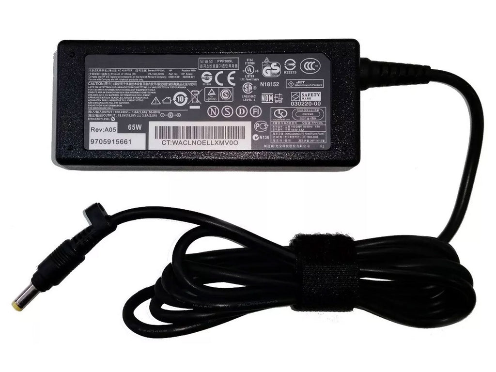 Fonte Notebook Hp 18.5v 3.33A Dv2000 Dv6000 Amaerlo Pino Fino (4.8 x 1.7)