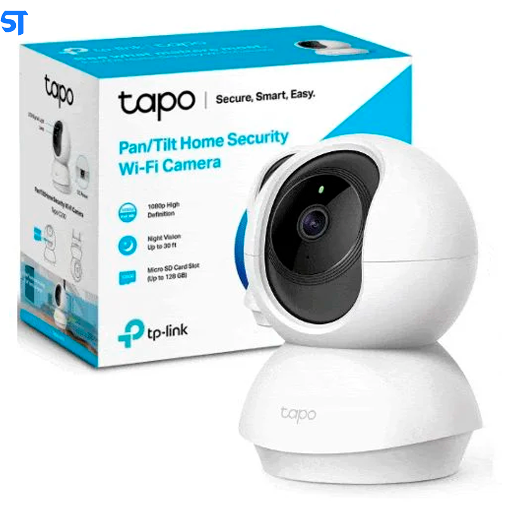 Câmera de Segurança Wi-Fi 360º TP-Link Full HD, Tapo C200, Compatível com Alexa