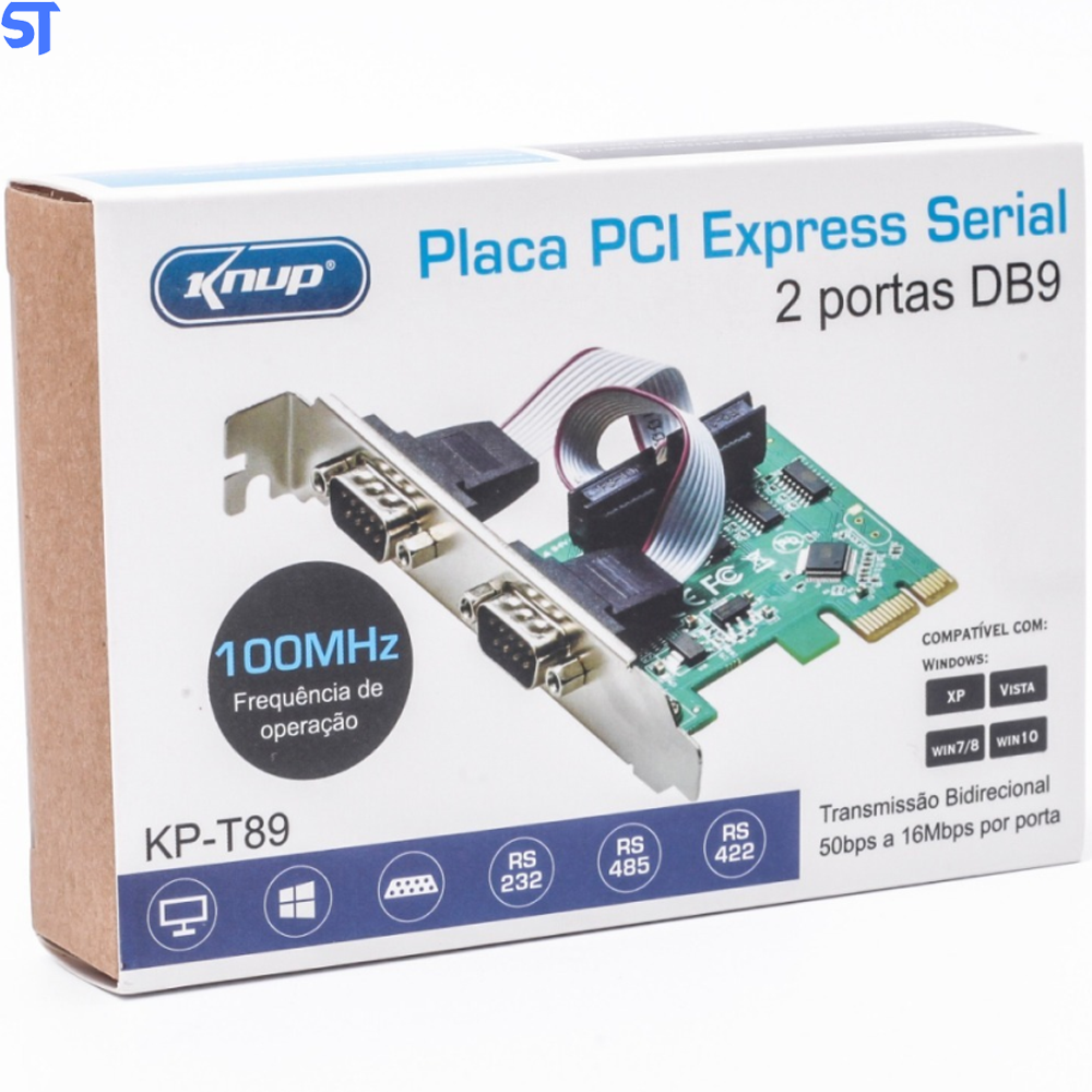 Placa Pci Express Serial 2 Portas Db9 Kp-T89