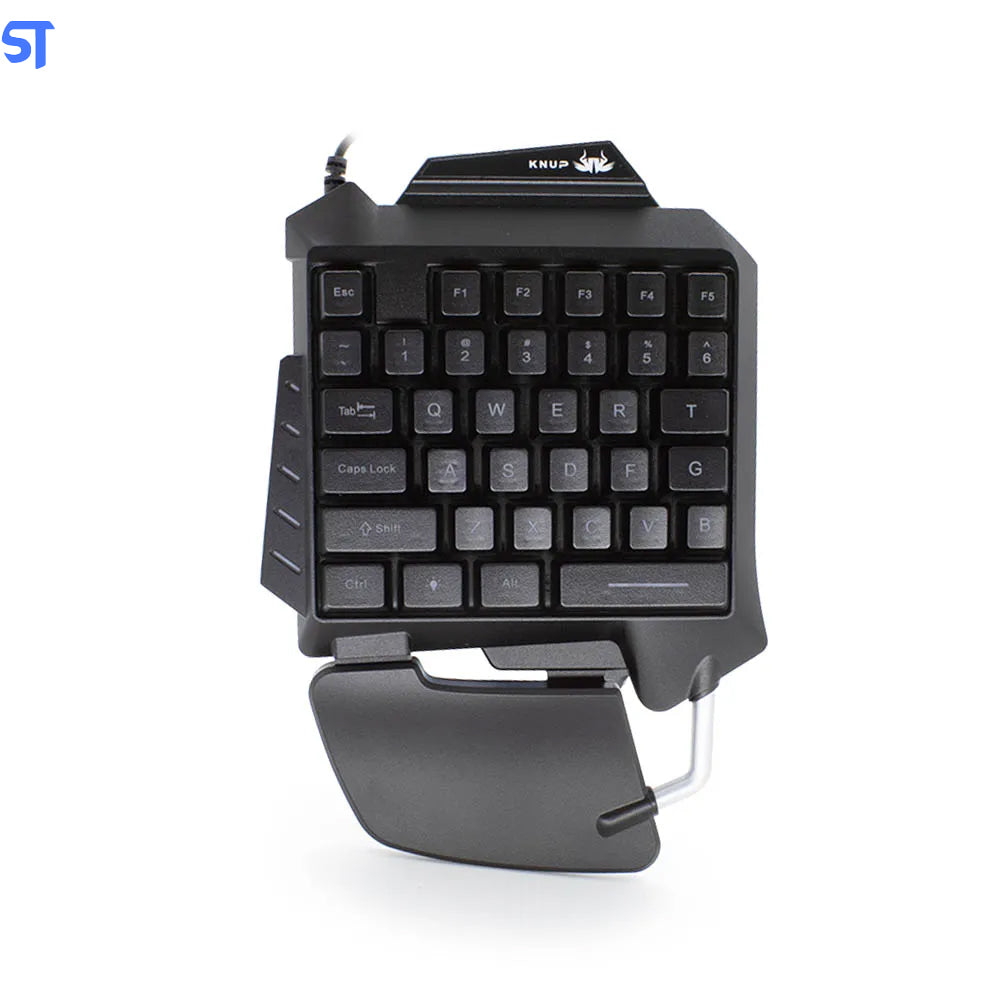 Teclado Gamer RGB Single Hand ( Uma Mão ) KP- TM006 Usb Antigosthing com Led - KNUP