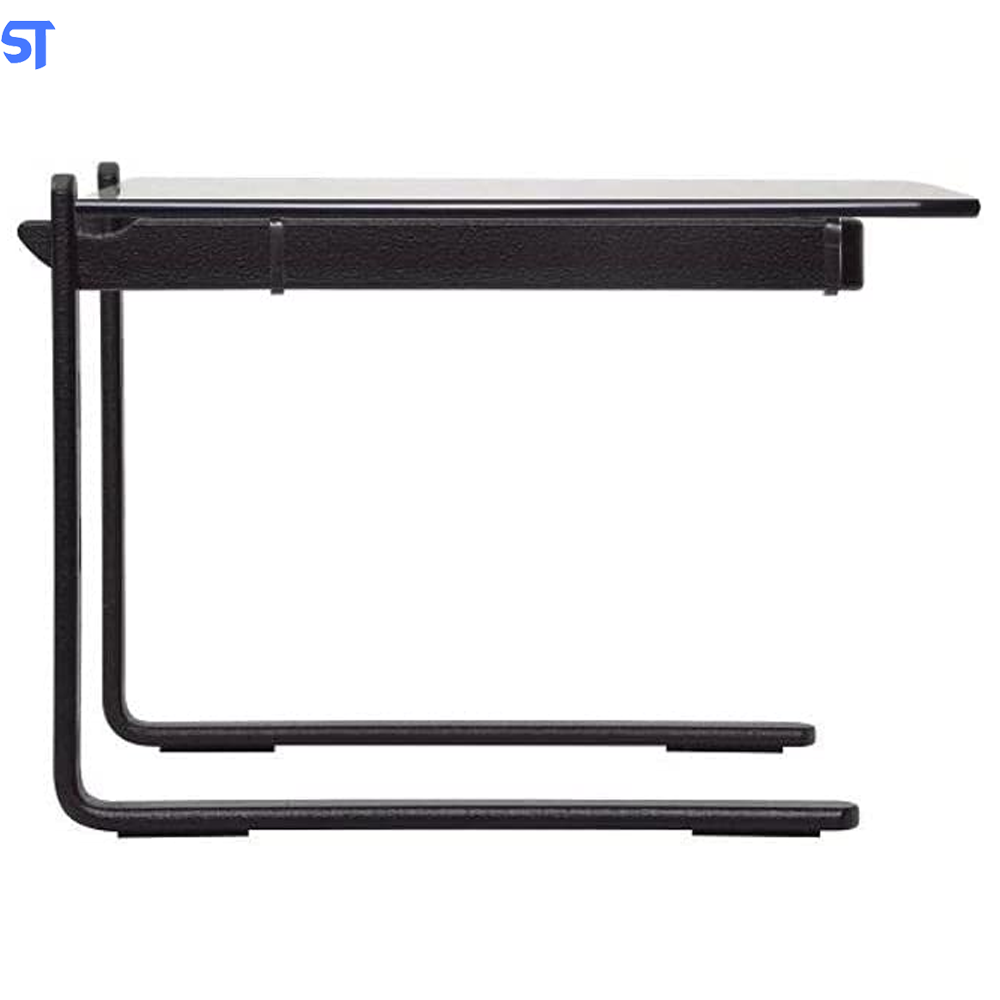 Suporte de mesa para Monitor de LCD preto e vidro fumê Reliza