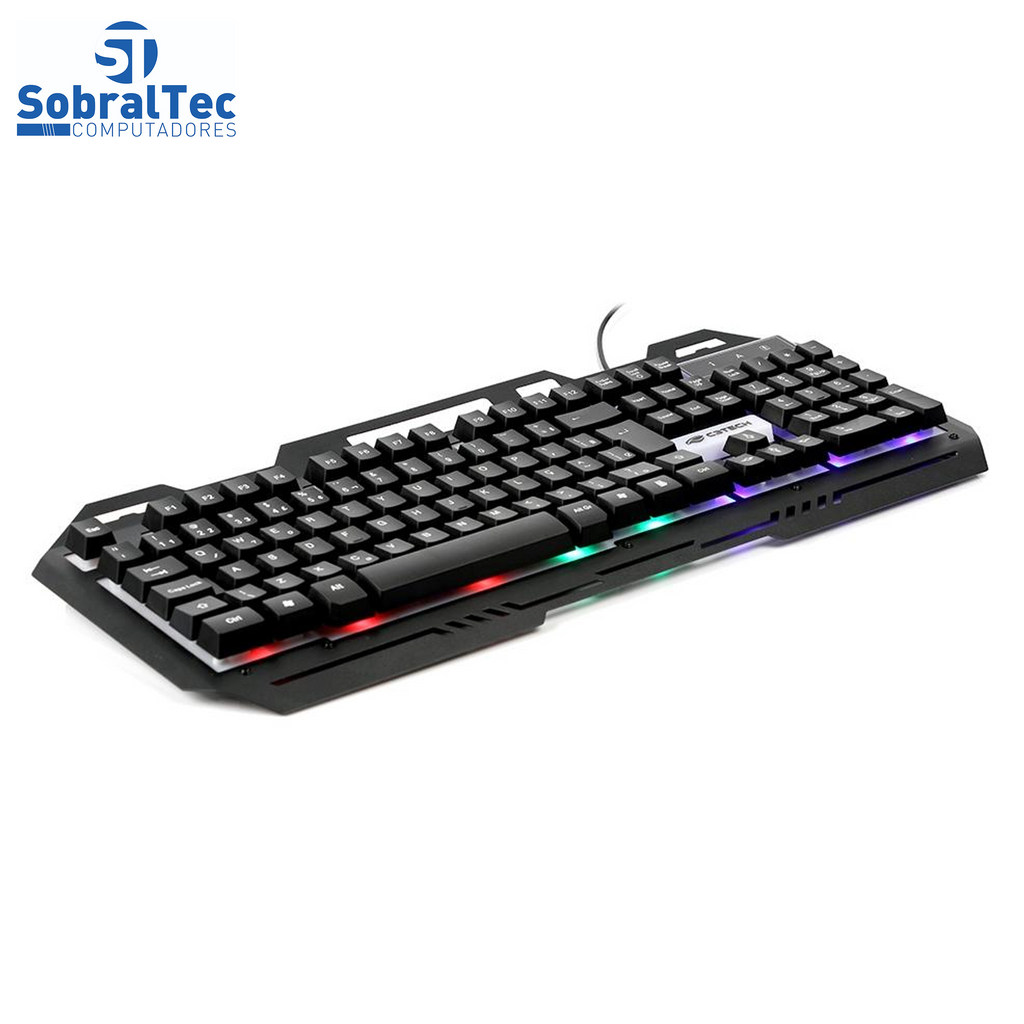 Teclado Gamer Preto C3Tech KG-40BK-USB 2.0ABNT2-LED RGB