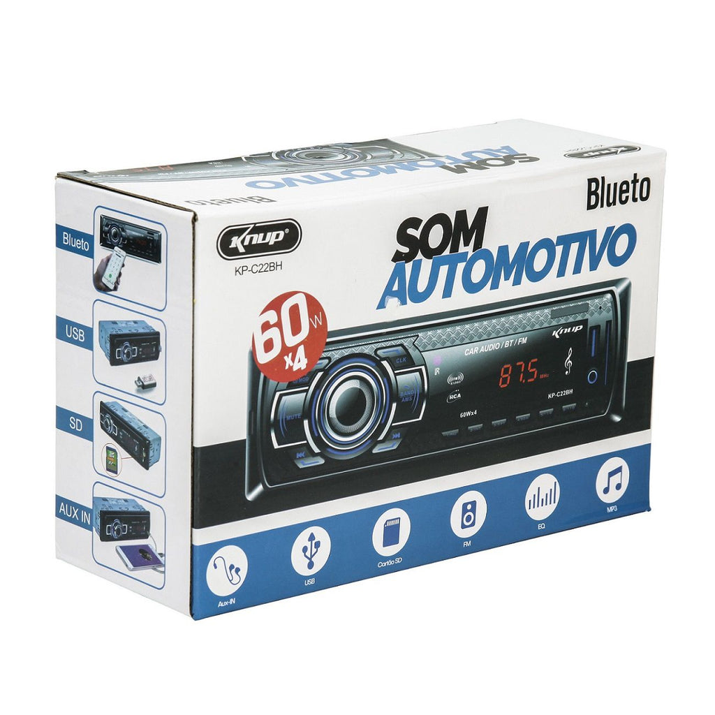 Som Automotivo Radio Mp3 Com Controle Remoto - Knup KP-C29BH