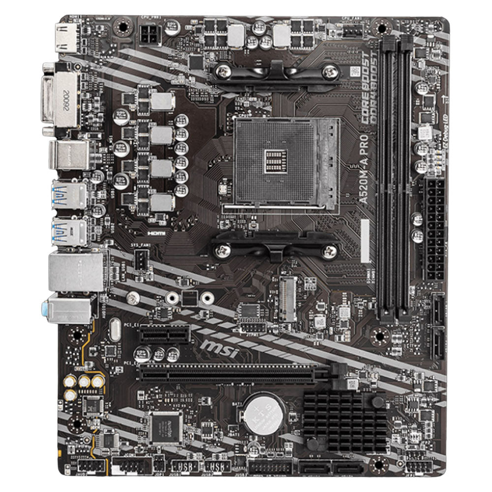 Placa Mae MSI A520M-A PRO, DDR4, Socket AM4, M-ATX, Chipset AMD A520, A520M-A PRO