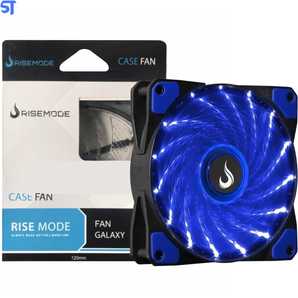 Cooler Fan Rise Mode Wind W1, 120mm LED Azul RM-WN-01-BB