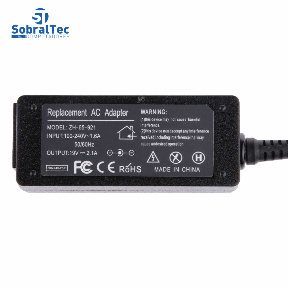 Fonte Notebook Compatível Samsung 19v 2.1a 3.0x1.1mm