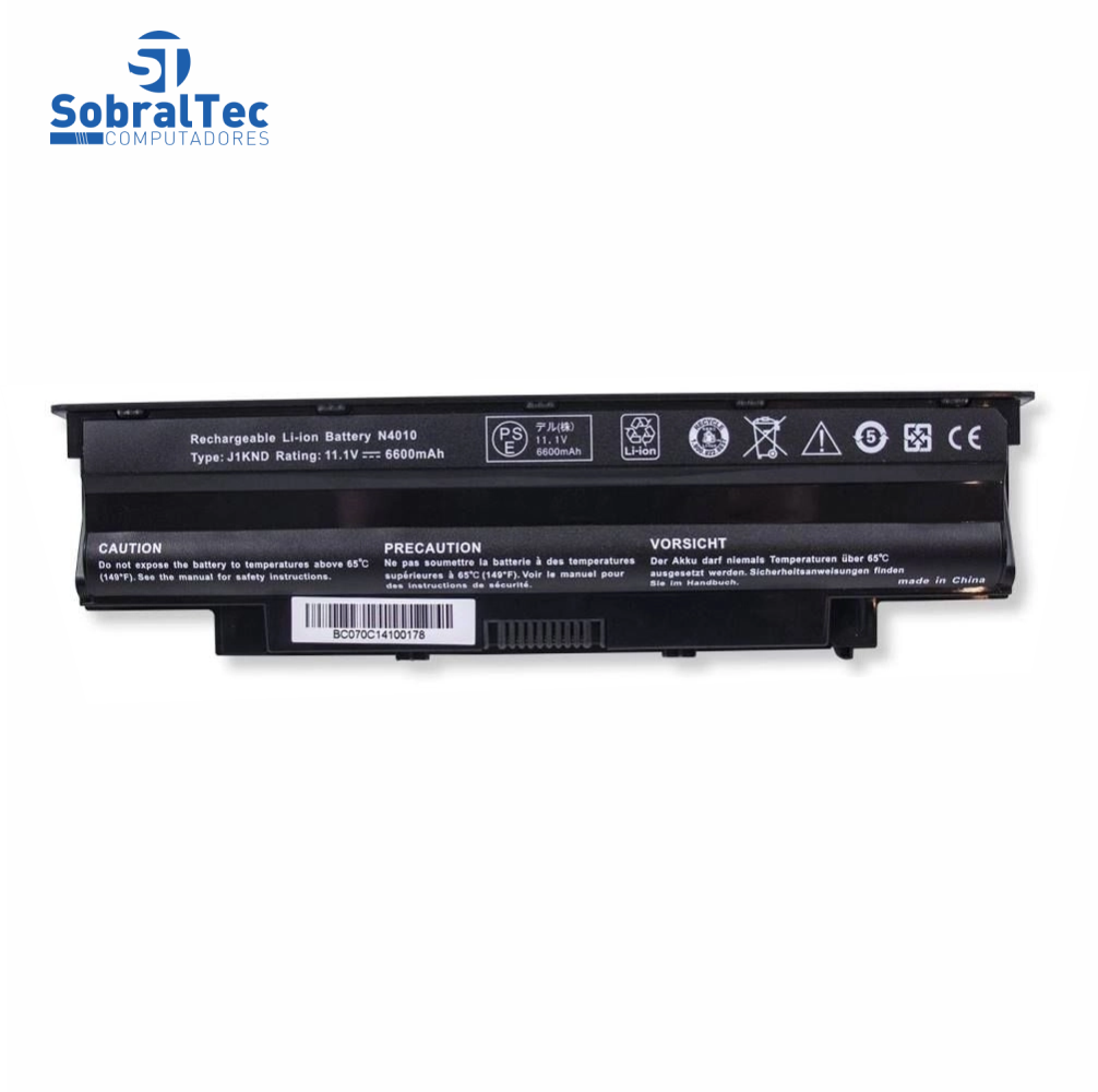 Bateria Notebook Dell Inspiron 13R N5010 - Cj - 9 Celulas Preto 10.8V