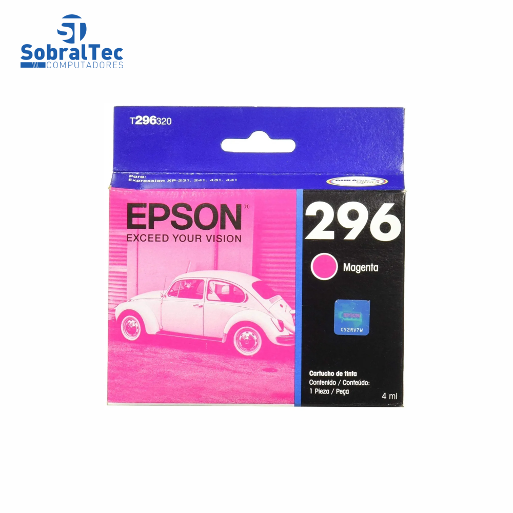 Cartucho De Tinta Epson 296 Vermelho T296320BR