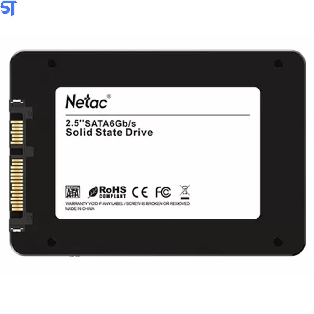 HD SSD Netac 120GB 2.5`SataIII 560Mbps de Leitura 520Mbps de Gravação - 3D Nand- Preto