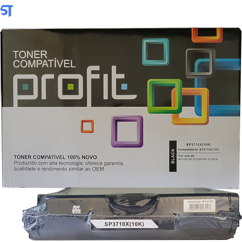 Toner Compatível Ricoh Black Sp3710 Sp 3710dn Sp 3710sf Sp3710 7k Profit