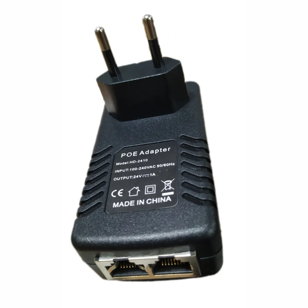 Fonte POE Compacta 48v 500ma Bivolt Para Antenas Leds Etc