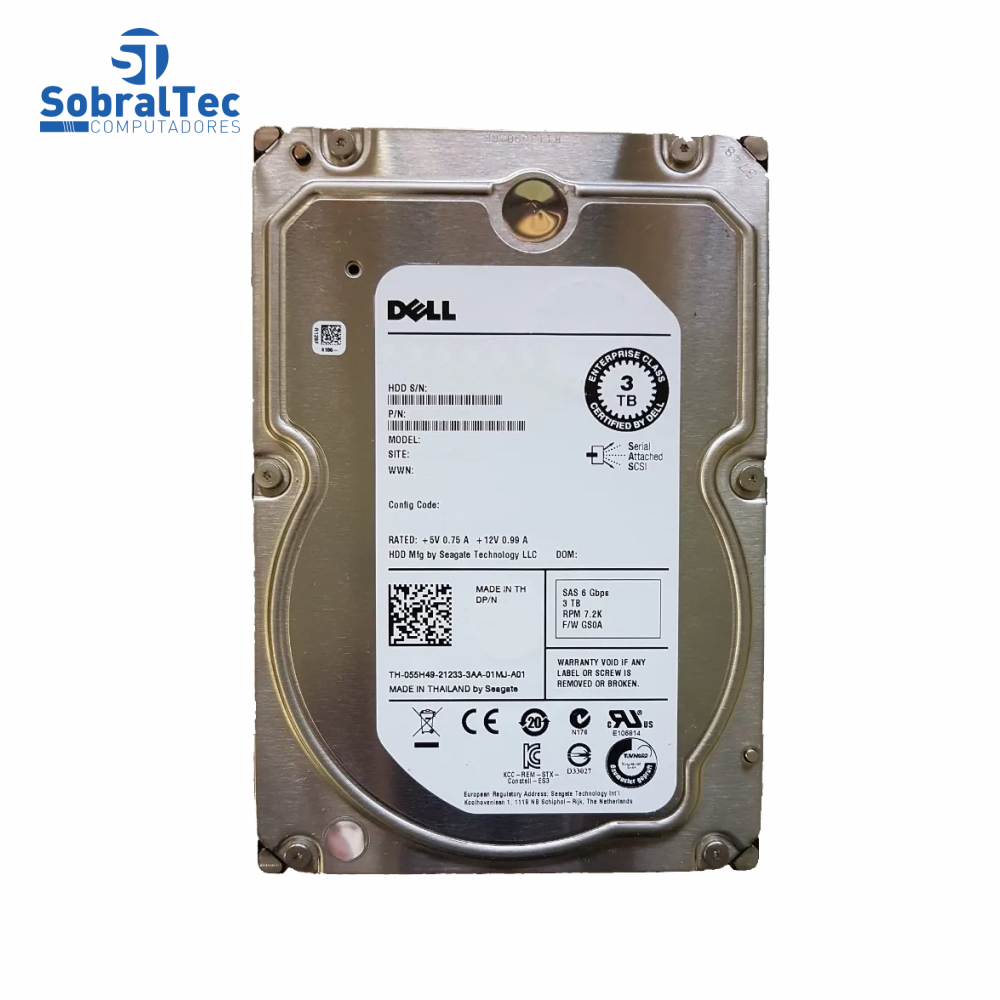 HD Int. Desktop Dell 3 TB Enterprise Class WD3000FYYX-18RS1b0