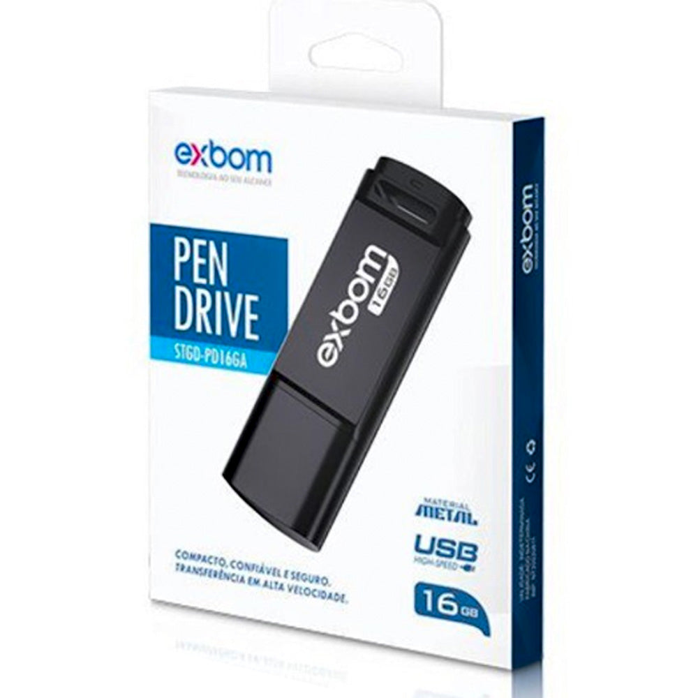 Pendrive 16G USB amazenamento de dados Gravações 6MBS / Leitura 18MB Exbom STGD-PD16G