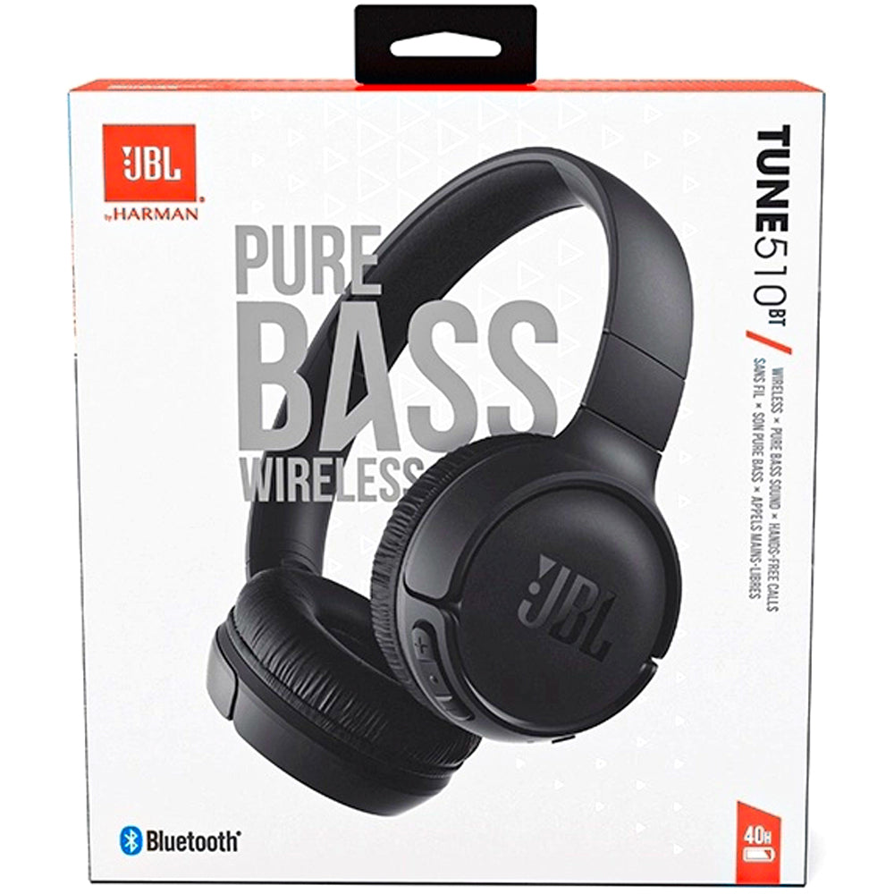 Fone de Ouvido Bluetooth JBL Tune 510BT Pure Bass Preto - JBLT510BTBLK