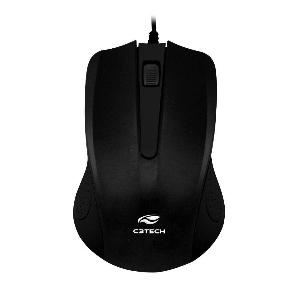 Mouse USB Ambidestro C3Tech Preto -MS-20BK