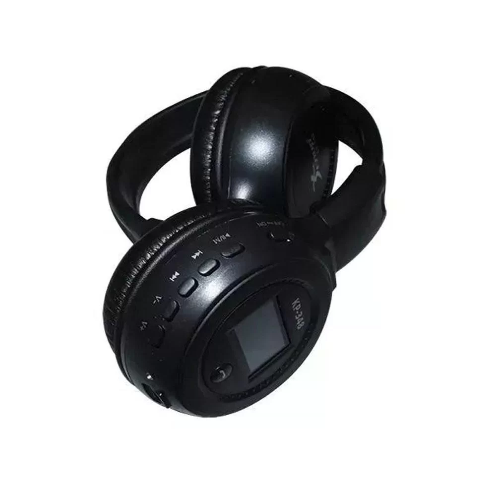 Fone De Ouvido Bluetooth Sd Fm Radio Preto Knup Kp-348