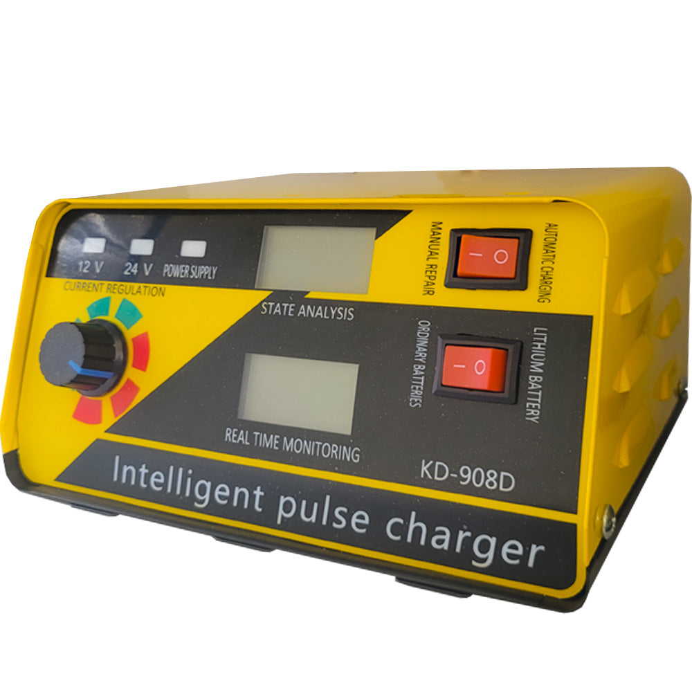 Carregador de Bateria Automotiva Entrada Bivolt 110v-250v Saída 24v/12v 260w - Amarela