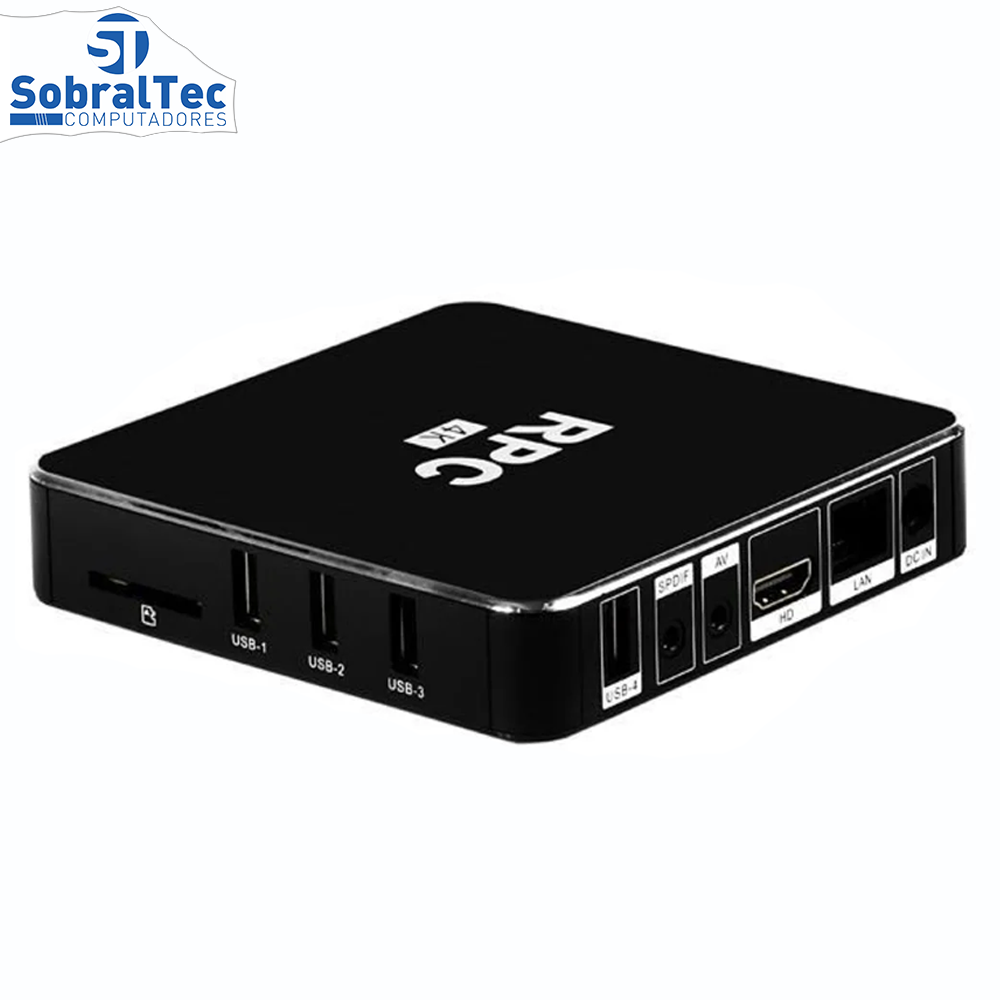 TV Box RPC 8K 32GB / Memória RAM 4GB / Android 9.0 - Preto