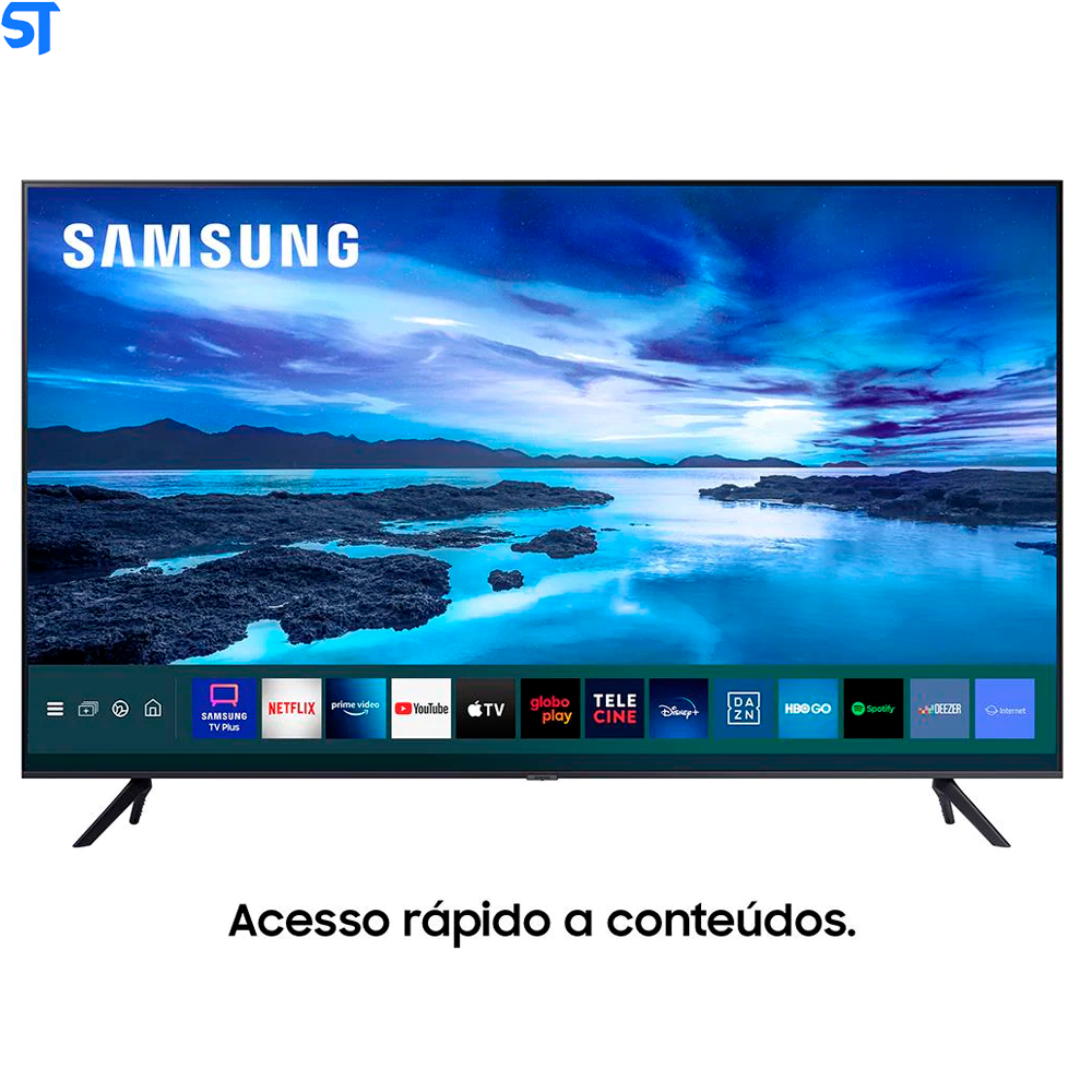 Smart TV Samsung 50 UHD 4K 50AU7700, Processador Crystal 4K, Tela sem limites, Visual Livre de Cabos, Alexa Built In - U