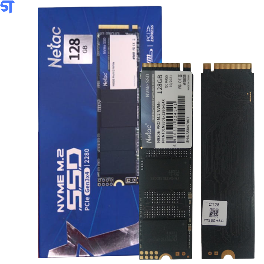 SSD M.2 NVME 128GB Netac 2400Mb/s Leitura 1700Mb/s Escrita
