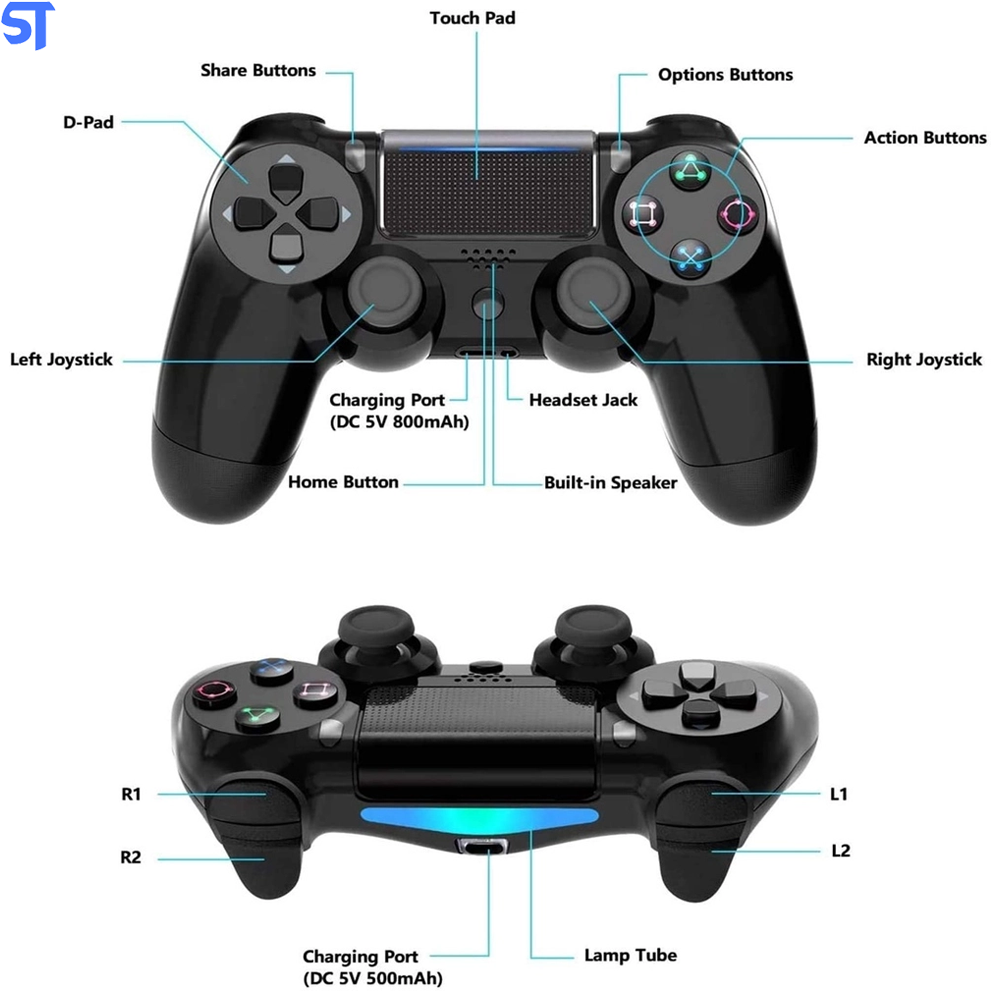 Controle Sem Fio DualShock 4 Sony PS4 - Jet Black