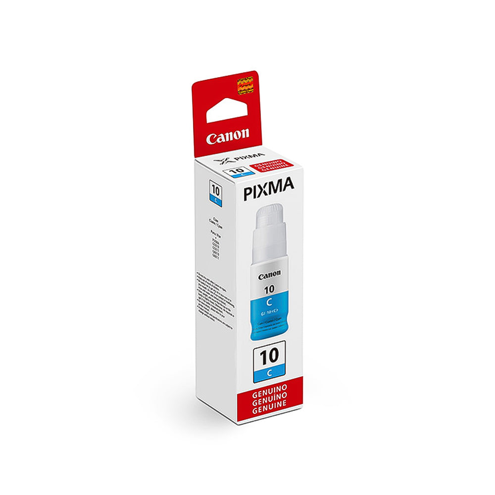 Garrafa de Tinta Canon GI 10C Ciano 7.700 Paginas Para Mega Tank G6010 G7010