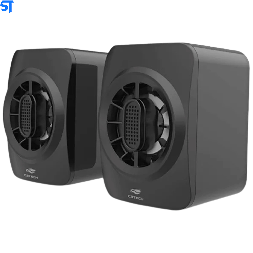 Caixa de Som Para Pc, Notebook, Speaker 2.0 Led SP-L50BK Preta C3Tech
