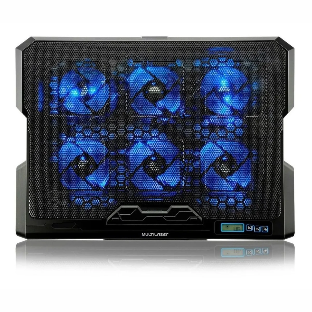 Base Refrigeradora Ergonômica com 6 Cooler Fans LED Azul Multilaser AC282