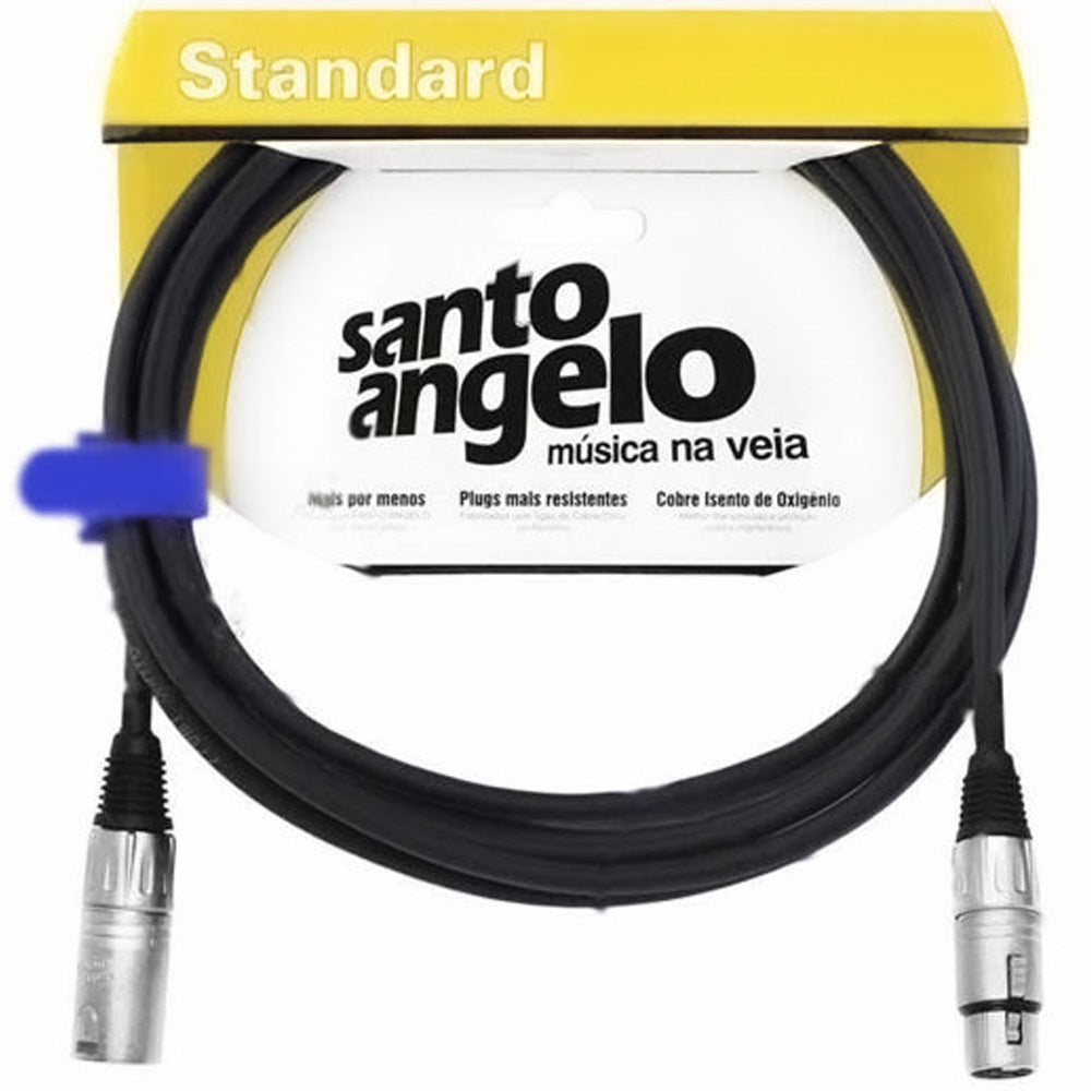 Cabo XLR para Microfone Santo Angelo ANGEL LW B de 4,57mv