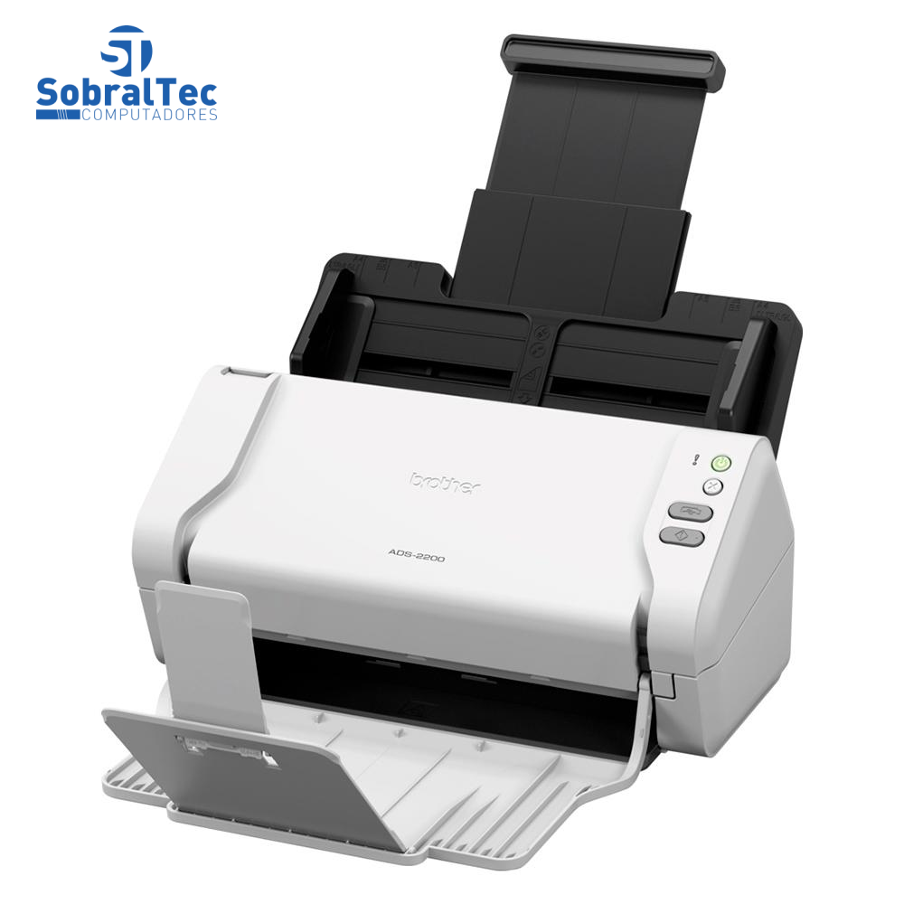 Scanner De Mesa Brother Digitalização Frente e Verso Duplex Conexão Usb ADS-2200
