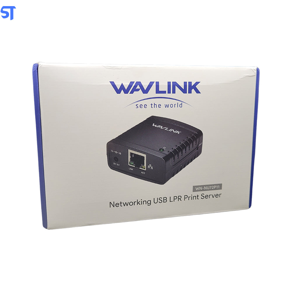 Print Server Adaptador de Rede Wavlink Mini Usb 2.0 Lrp de 100mbp Servidor de Impressão, Adaptador de Energia Lan Com Wi