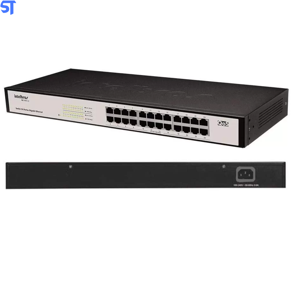 Switch Intelbras 24 Portas Sg 2400 Qr Gigabit 10/100/1000