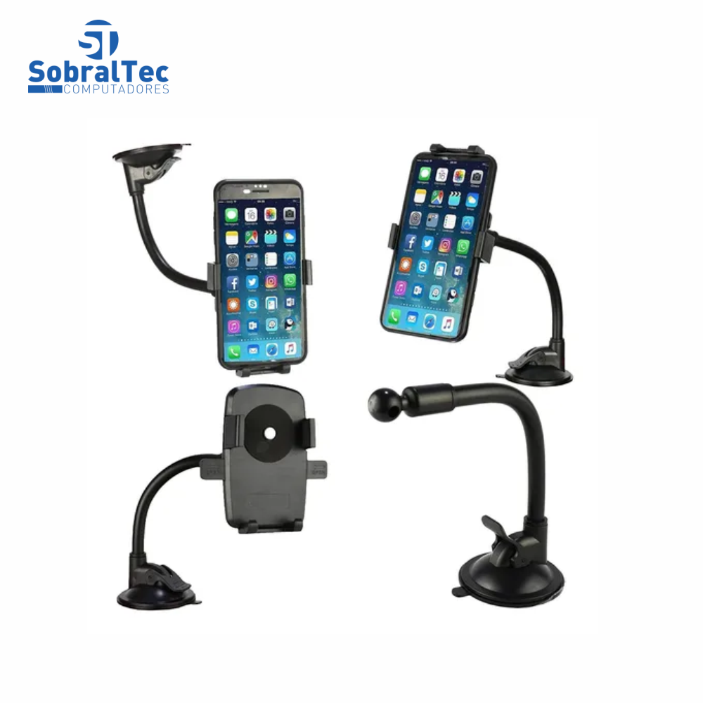 Suporte Para Celular Veicular Com Ventosa Universal Cj-20
