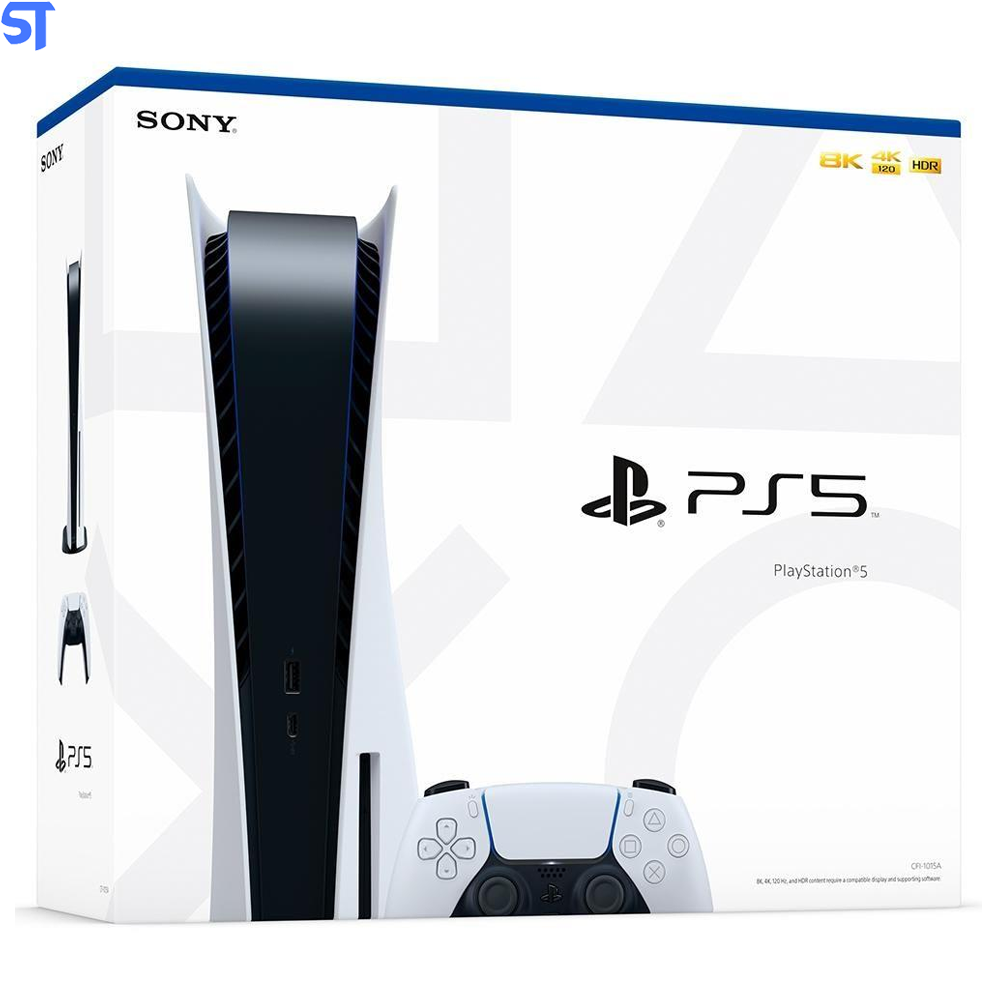 Playstation 5 Sony, Com SSD 825GB, Controle Sem Fio DualSense, Com Mídia Física, Branco - 1214A